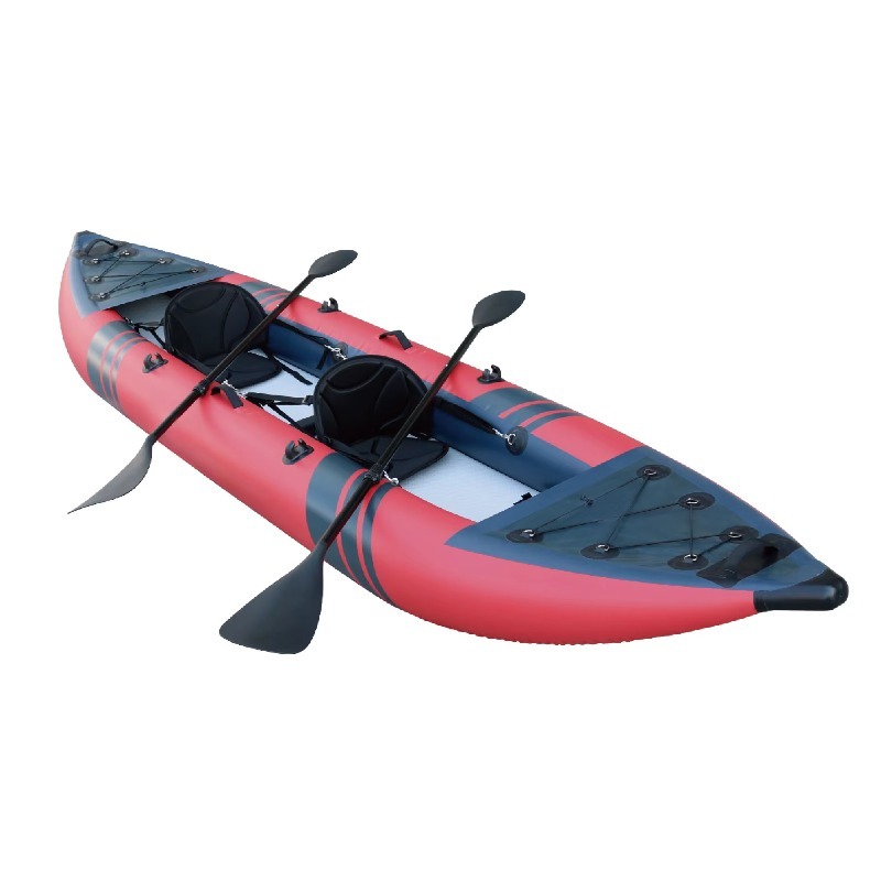 Fishing Kayak Inflatable - Großhandel PVC Tandem-Kajak Aufblasbares Outdoor-Angelkanu Aufblasbares